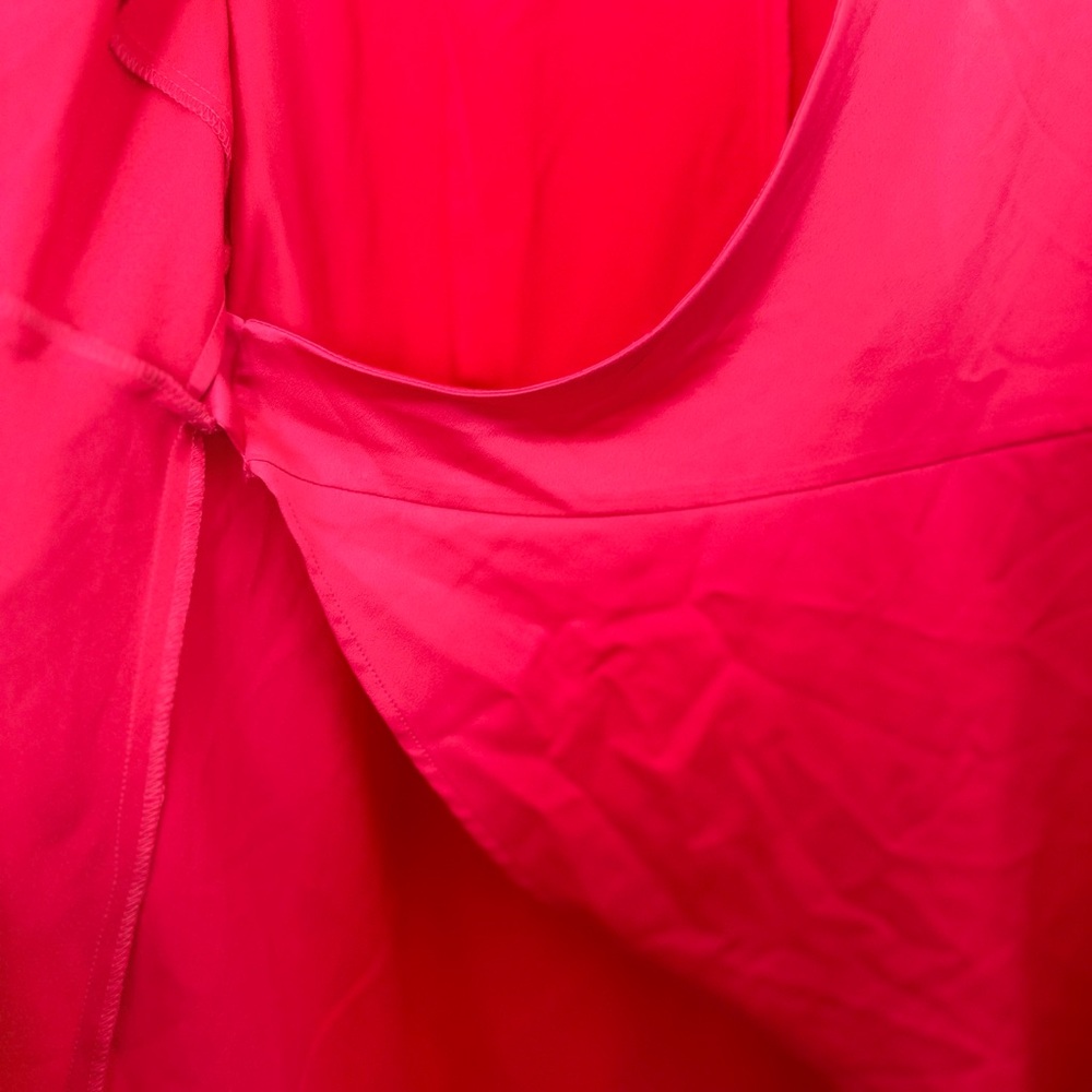 🎉 New Eloquii Red Long Sleeve Tie Waist Wrap Around Top (Size 16) - Picture 10 of 12